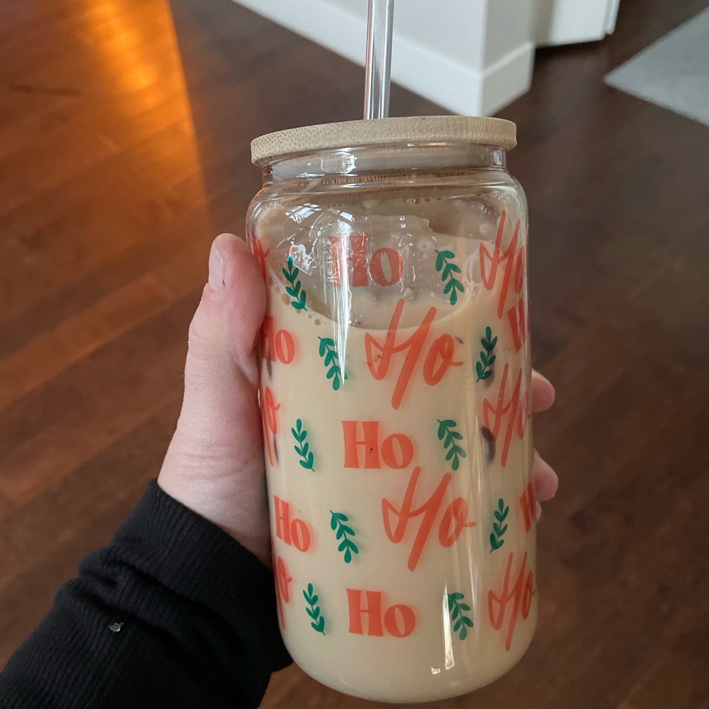 Ho Ho Ho Can Glass