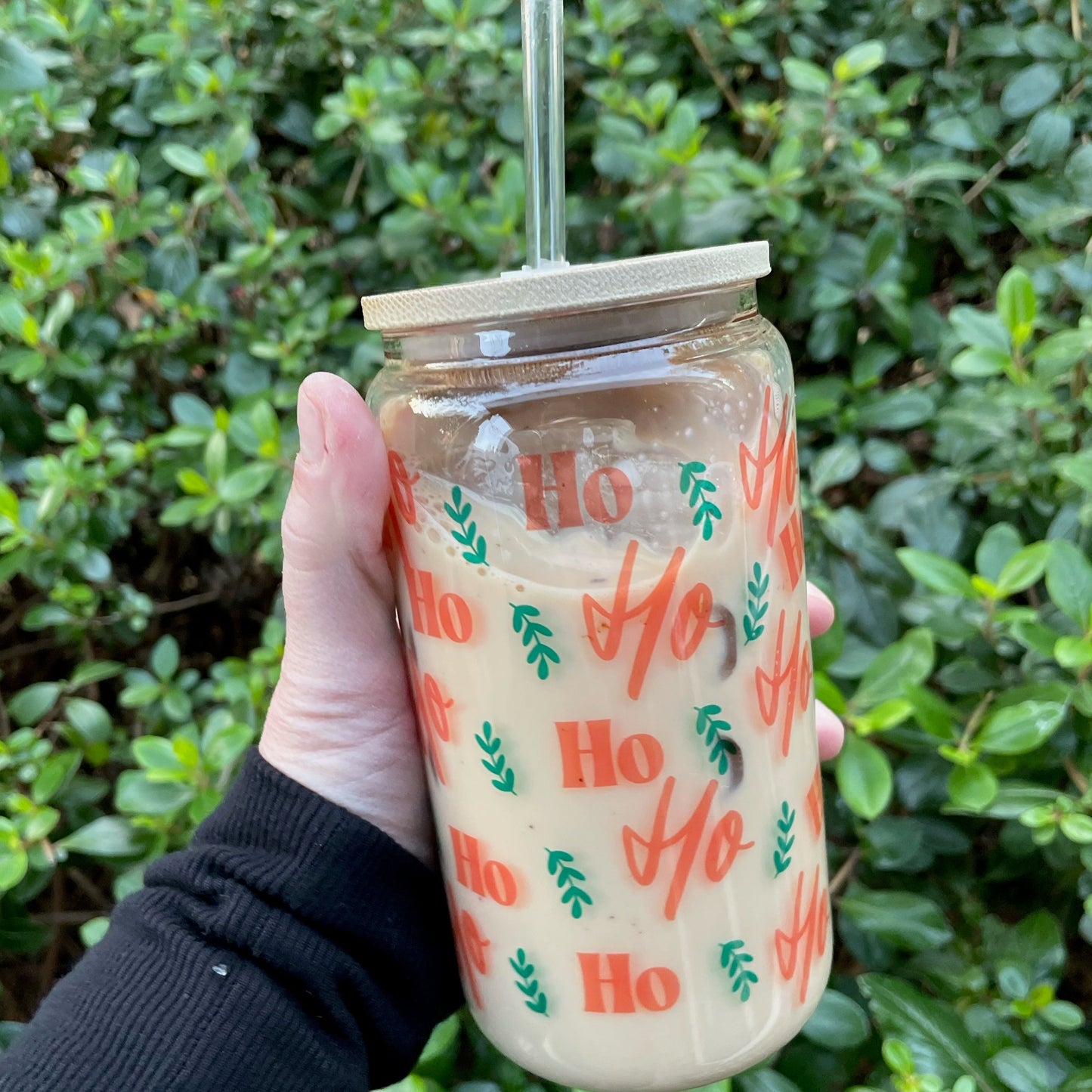 Ho Ho Ho Can Glass