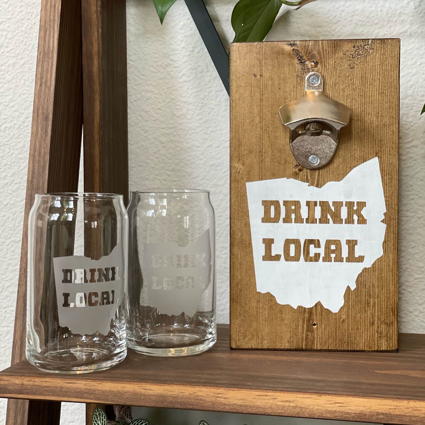 Drink Local Bottle Opener & Glass Set