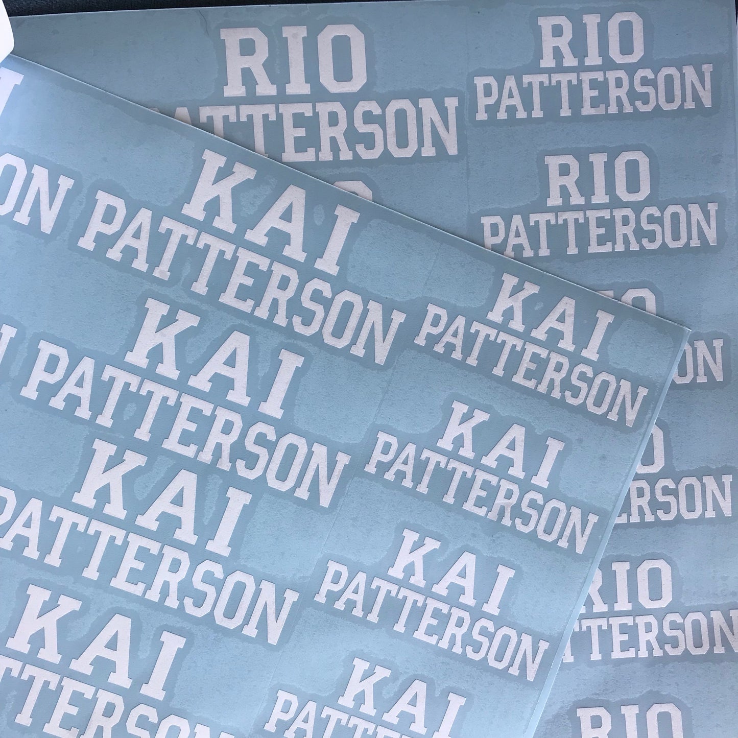 Kids Personalized Name Decals - Full Sheet