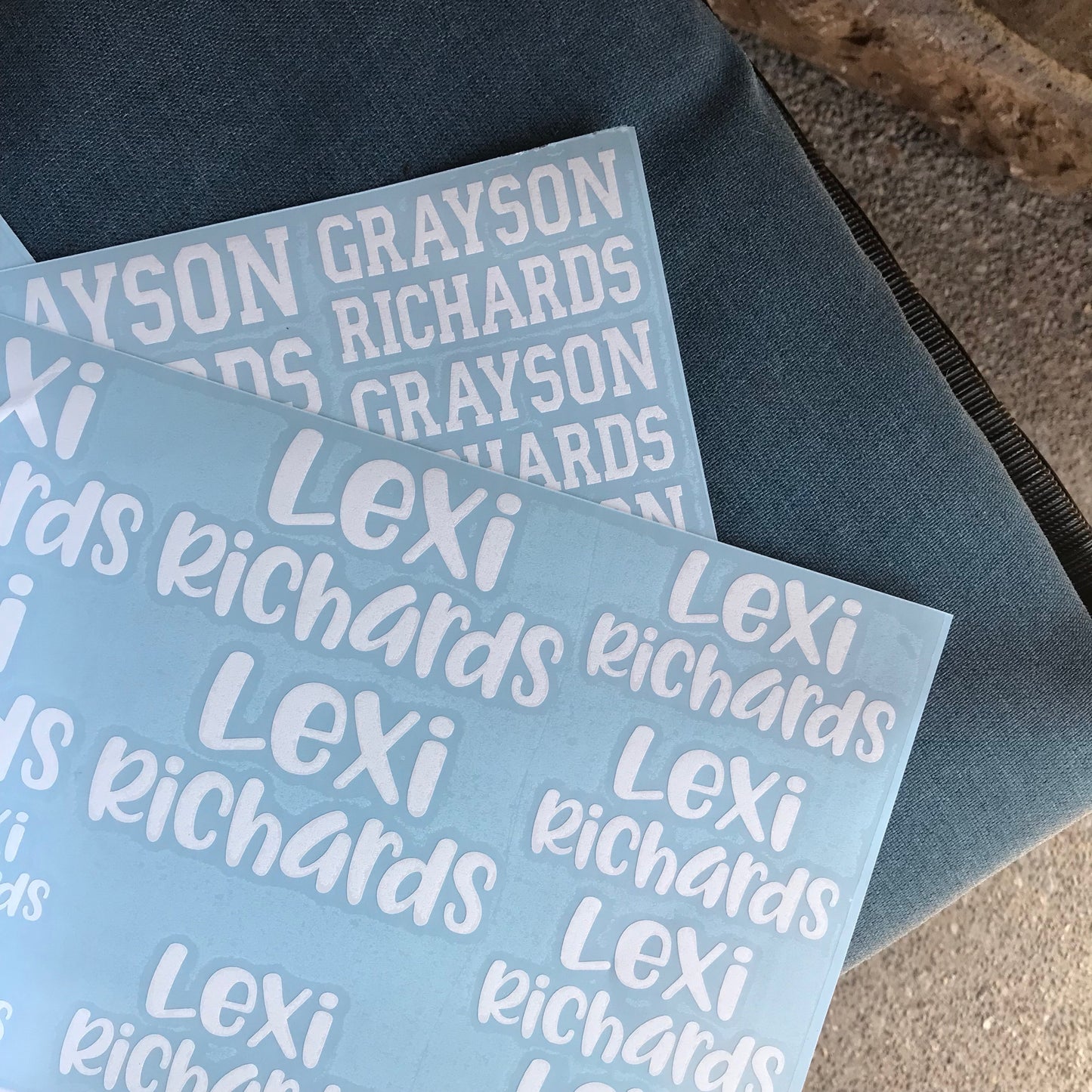 Kids Personalized Name Decals - Half Sheet