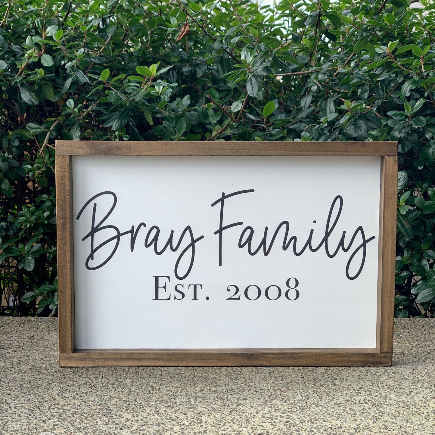 Personalized Family Last Name Wood Sign