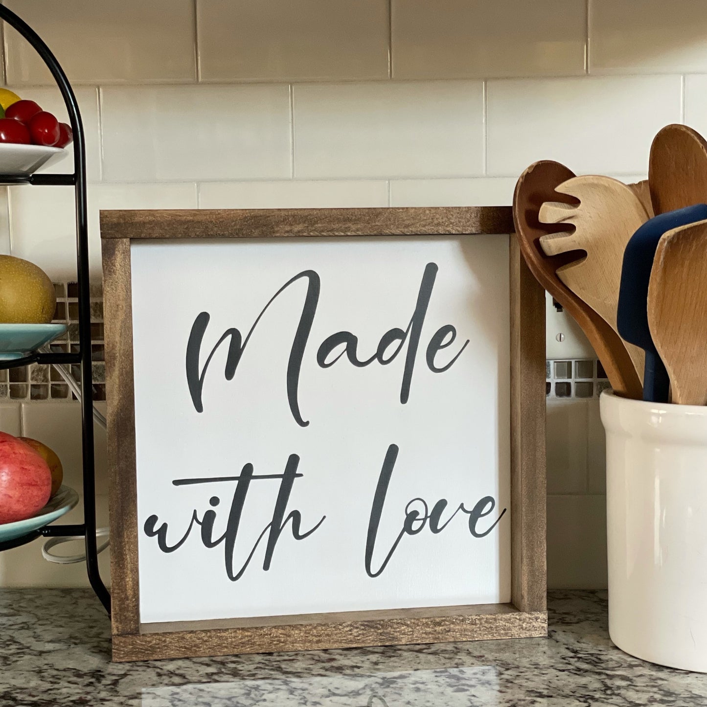 Made With Love Wood Sign