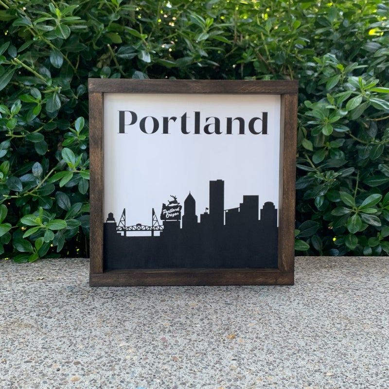 Portland City Skyline Sign – Olivia Grace Paper