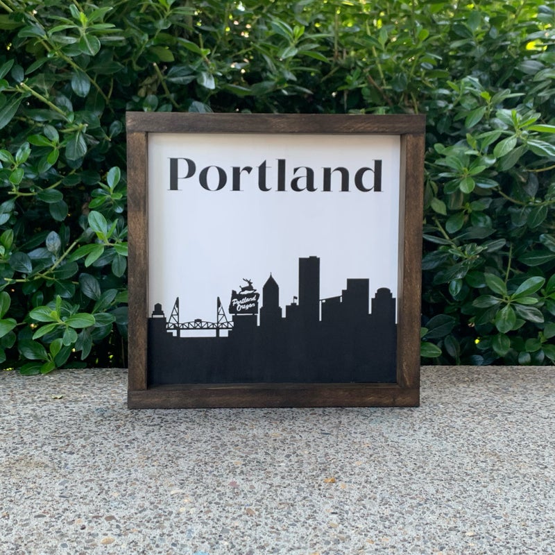 Portland City Skyline Sign