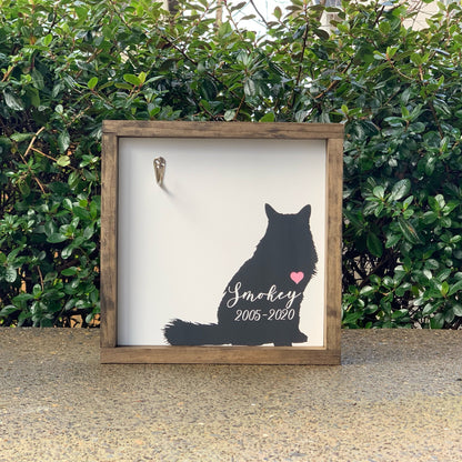 Pet Memorial Collar Display Wood Sign