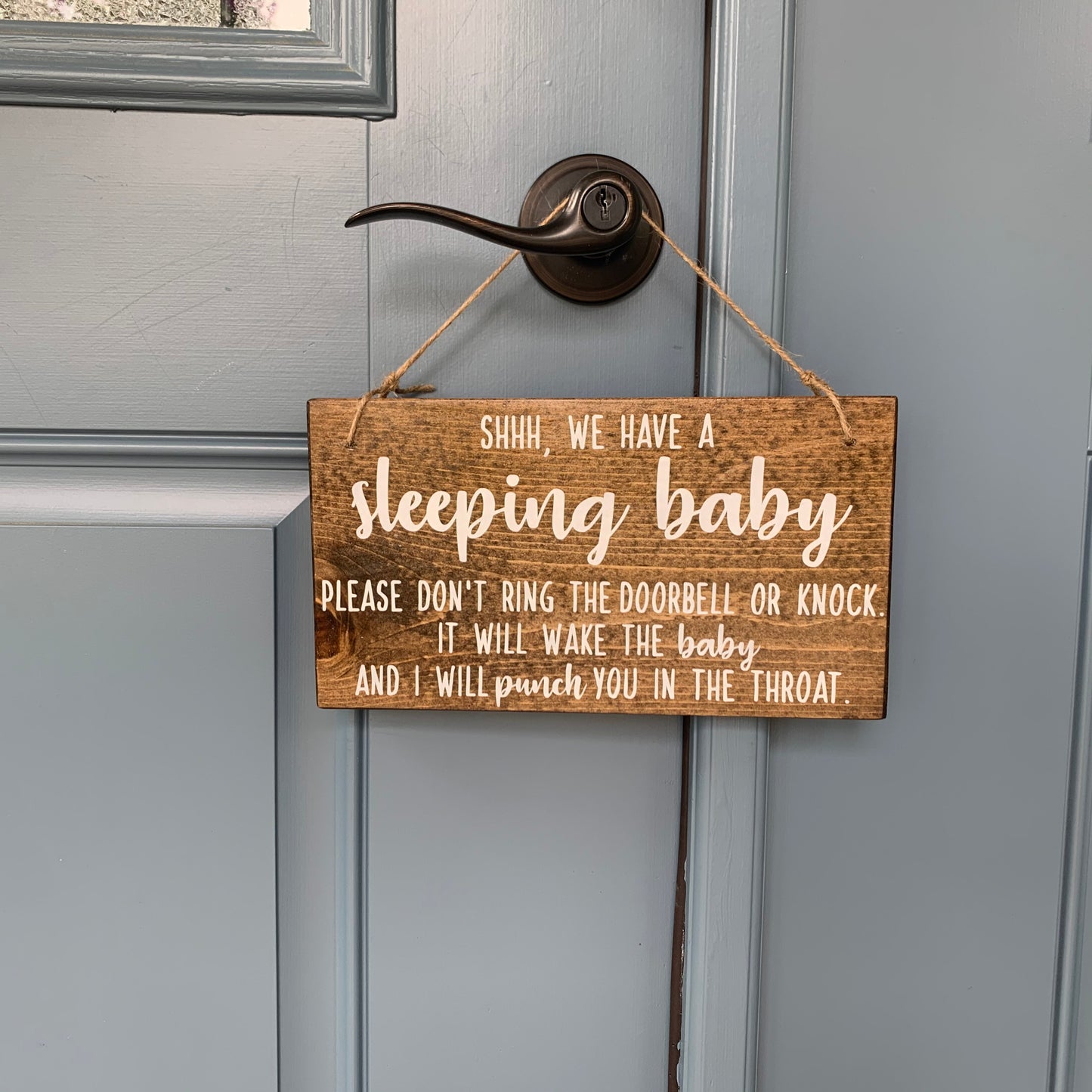 Shh...Sleeping Baby Wood Sign