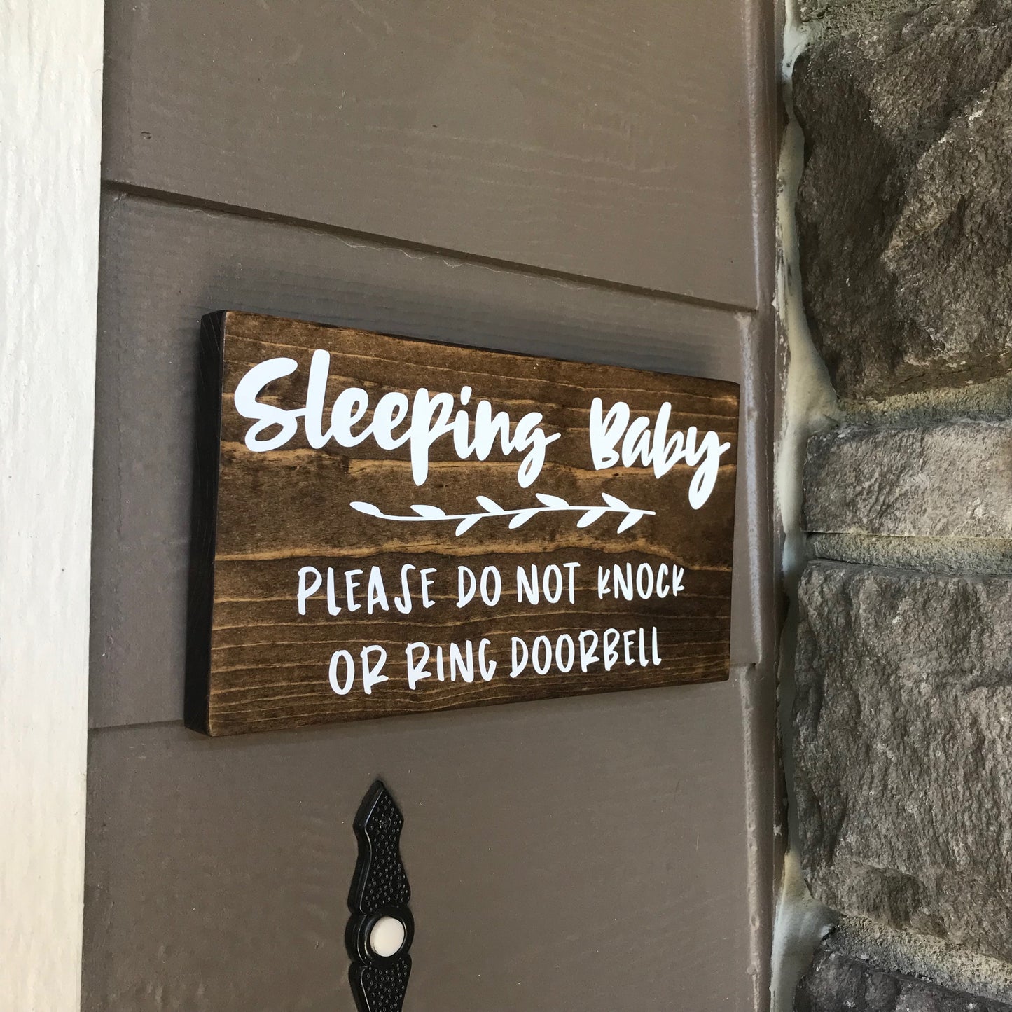 Sleeping Baby Wood Sign