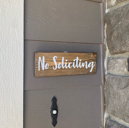 Small No Soliciting Sign
