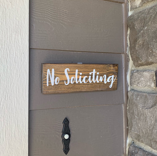 Small No Soliciting Sign